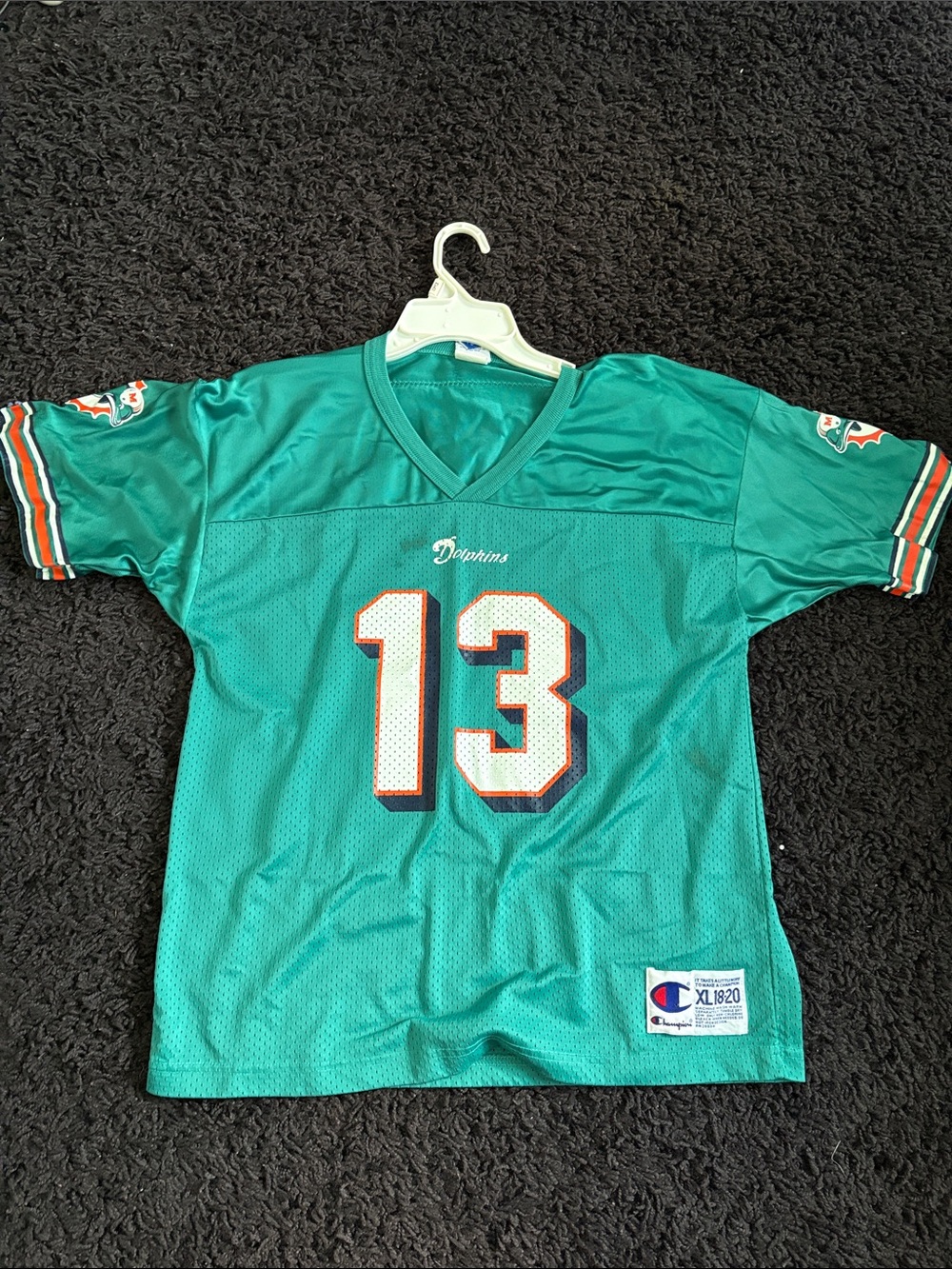 Vintage Champion Dan Marino Teal Miami Dolphins NFL Jersey
